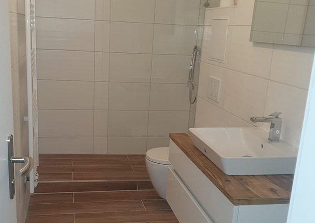 Badezimmer nach der Sanierung